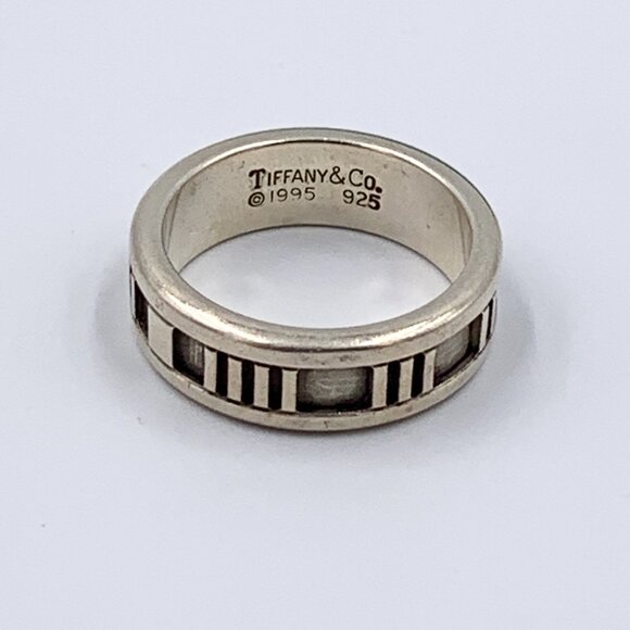 Authentic Tiffany & Co 925 Silver Atlas Medium Ring Size 6 - Picture 2 of 9